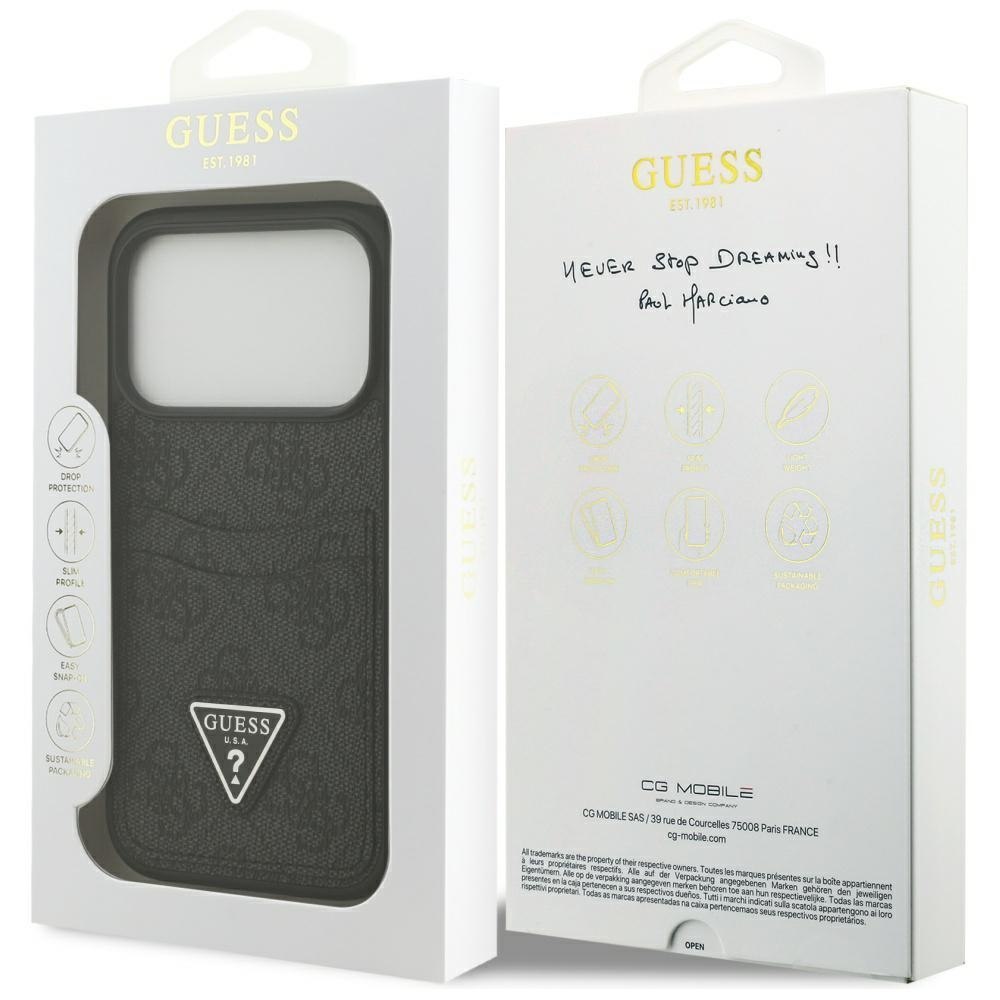 Etui Guess 4G Double Card Triangle do iPhone 17 Pro czarny